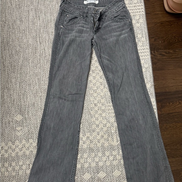 Vintage Hudson Jeans Women's Charcoal Boot Cut super low rise - Picture 2 of 10
